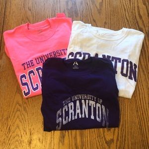 Lot of 3 University of Scranton Shirts Size Small